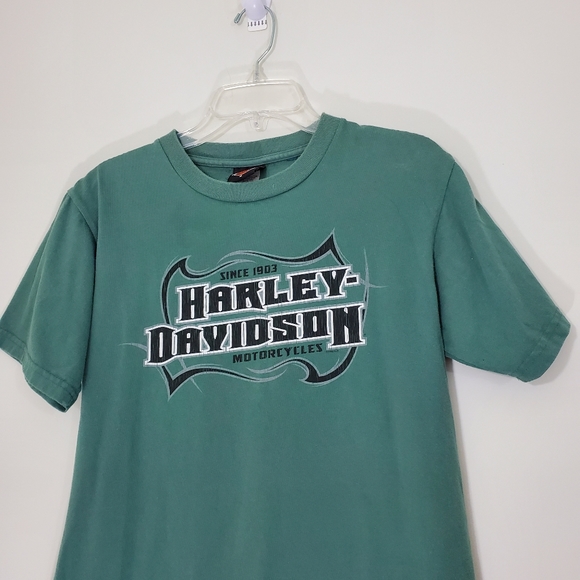 Harley-Davidson Green Juneau, Alaska Tee, Size Medium - Picture 3 of 12